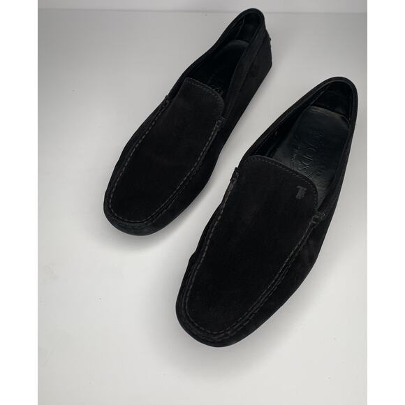 Tod\'s Men\'s suede black Loafers Driving Moccasins Slip On Casual shoes Size 9 main image 5